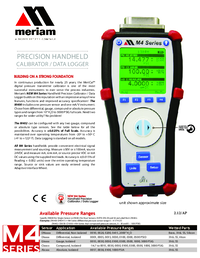Thumbnail of document Data Sheet - M400 Handheld Pressure Transmitter Calibrator / Data Logger
